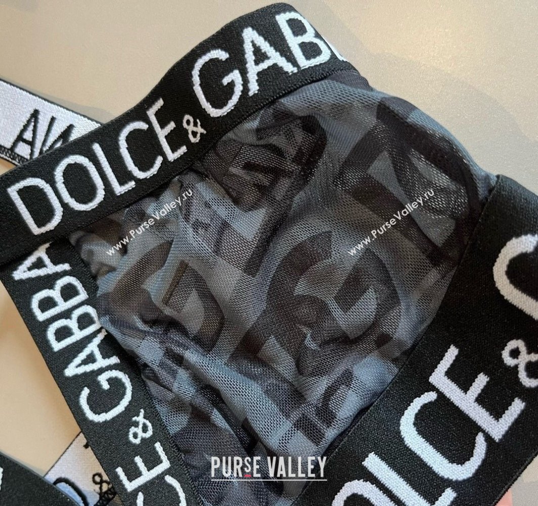 Dolce Gabbana Mesh Two-Pieces Swimwear Black 2025 0313 (WM-250313035)