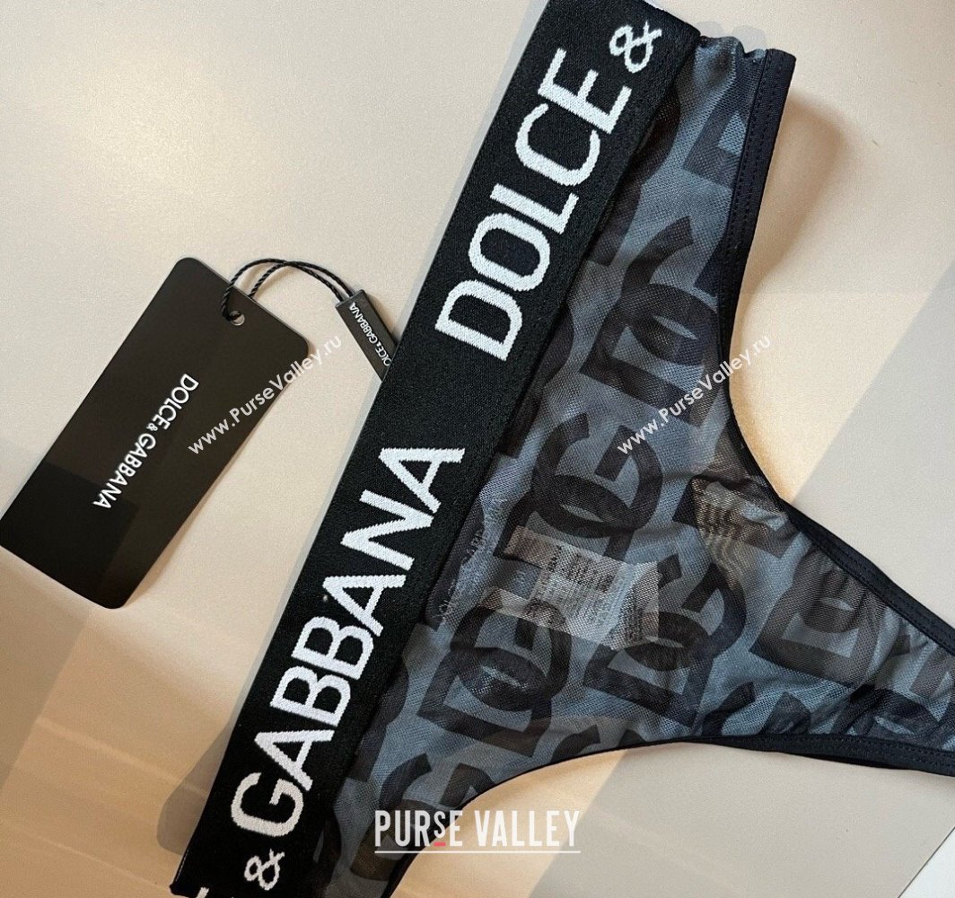 Dolce Gabbana Mesh Two-Pieces Swimwear Black 2025 0313 (WM-250313035)