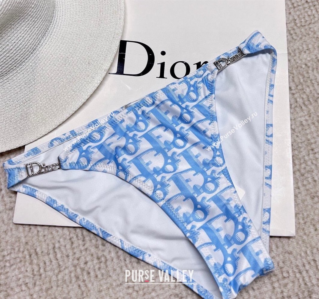 Dior Neck Two-Pieces Swimwear Blue 2025 0313 (WM-250313038)