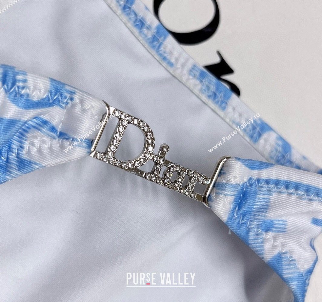 Dior Neck Two-Pieces Swimwear Blue 2025 0313 (WM-250313038)