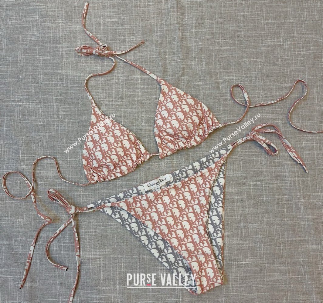 Dior Reversible Two-Pieces Swimwear Pink/Grey 2025 (WM-250313040)