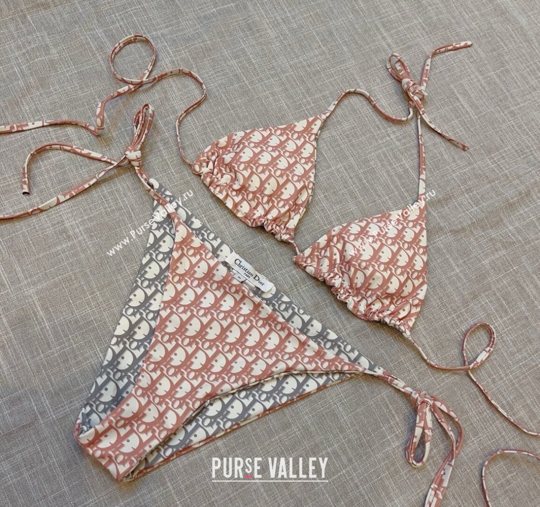 Dior Reversible Two-Pieces Swimwear Pink/Grey 2025 (WM-250313040)