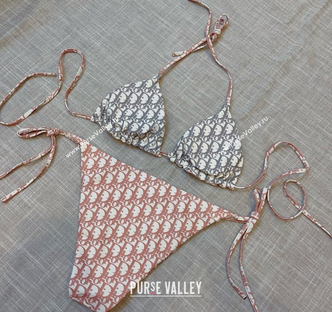 Dior Reversible Two-Pieces Swimwear Pink/Grey 2025 (WM-250313040)