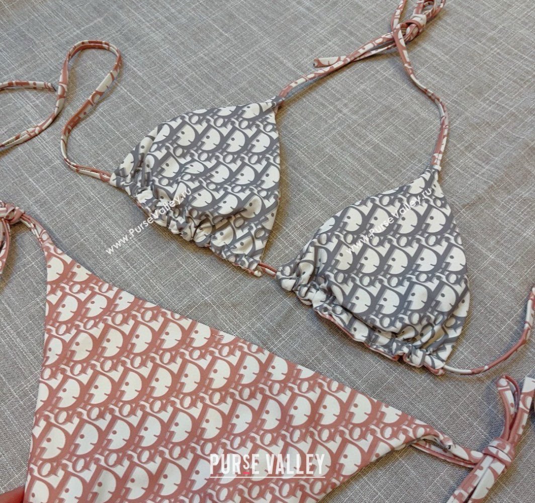 Dior Reversible Two-Pieces Swimwear Pink/Grey 2025 (WM-250313040)