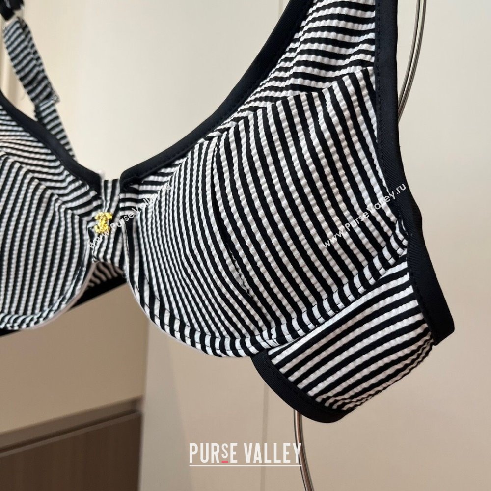 Chanel Striped Two-Pieces Swimwear Black 2025 0314 (WM-250314027)