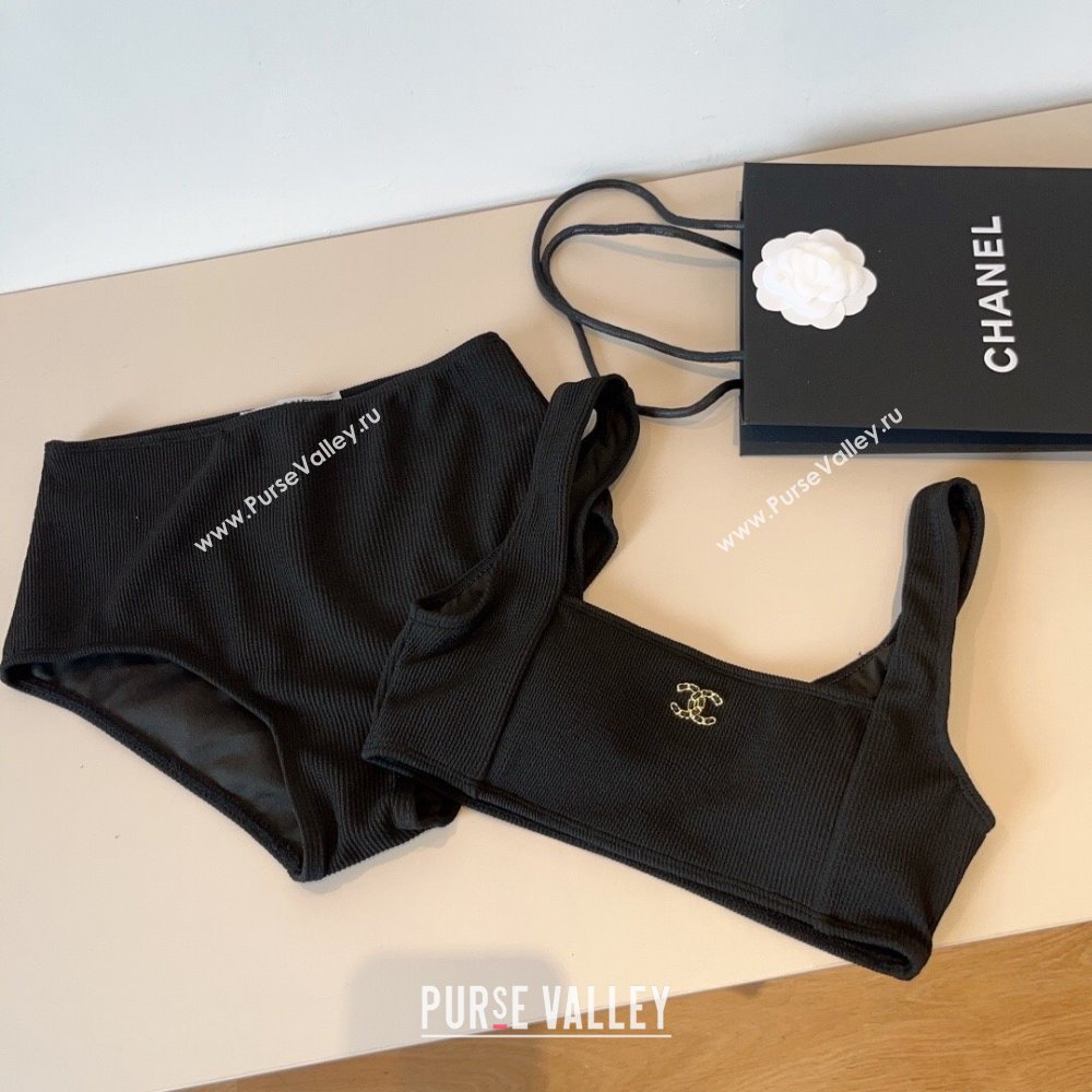 Chanel Knit Two-Pieces Swimwear Black 2025 0314 (WM-250314028)