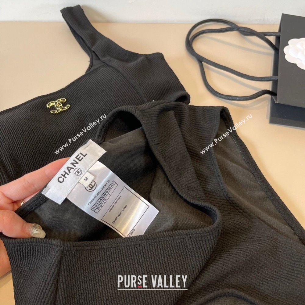 Chanel Knit Two-Pieces Swimwear Black 2025 0314 (WM-250314028)