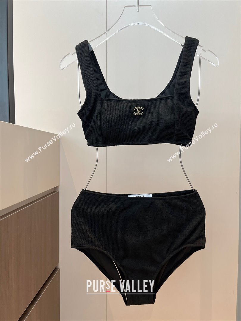 Chanel Knit Two-Pieces Swimwear Black 2025 0314 (WM-250314028)