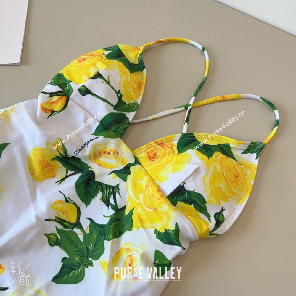 Dolce Gabbana One-Piece Swimwear White/Yellow/Green 2025 0314 (WM-250314026)