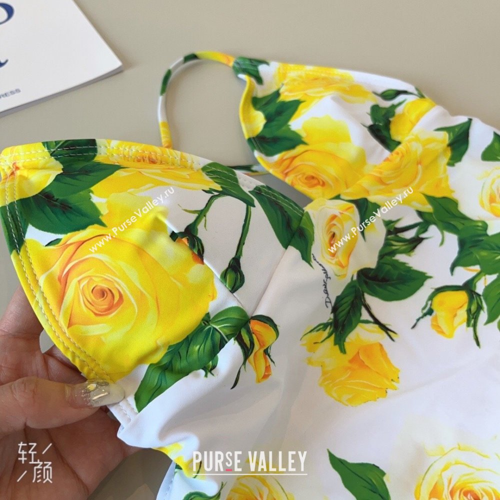 Dolce Gabbana One-Piece Swimwear White/Yellow/Green 2025 0314 (WM-250314026)