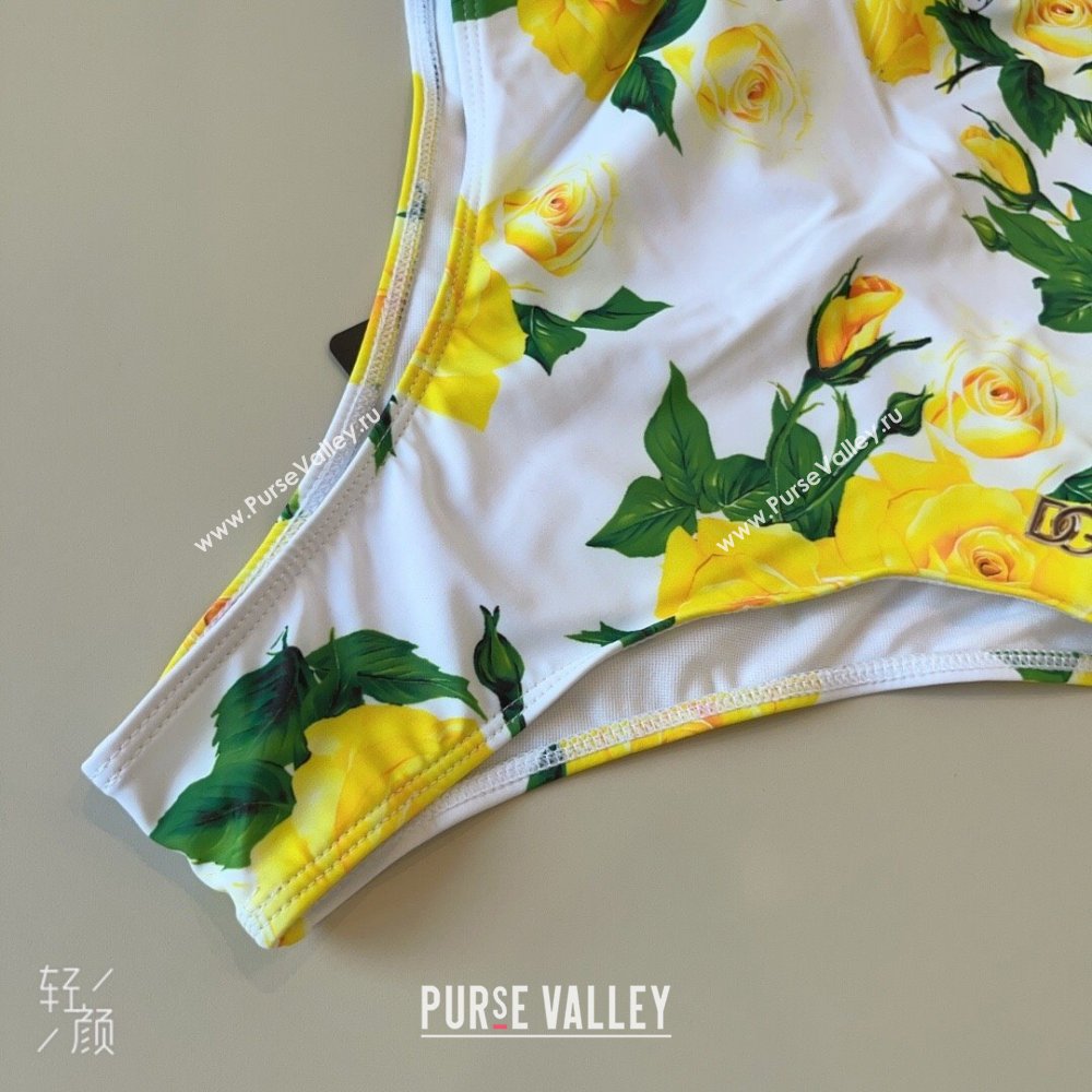 Dolce Gabbana One-Piece Swimwear White/Yellow/Green 2025 0314 (WM-250314026)