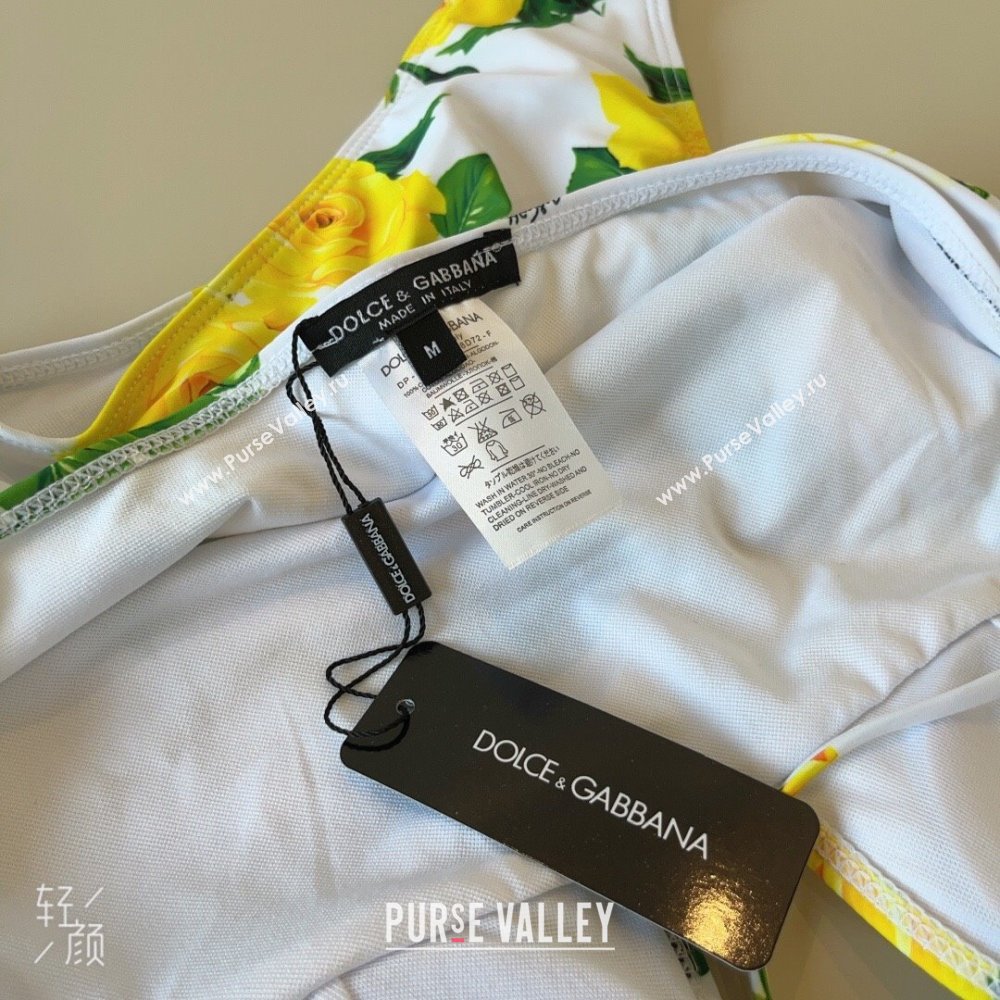 Dolce Gabbana One-Piece Swimwear White/Yellow/Green 2025 0314 (WM-250314026)