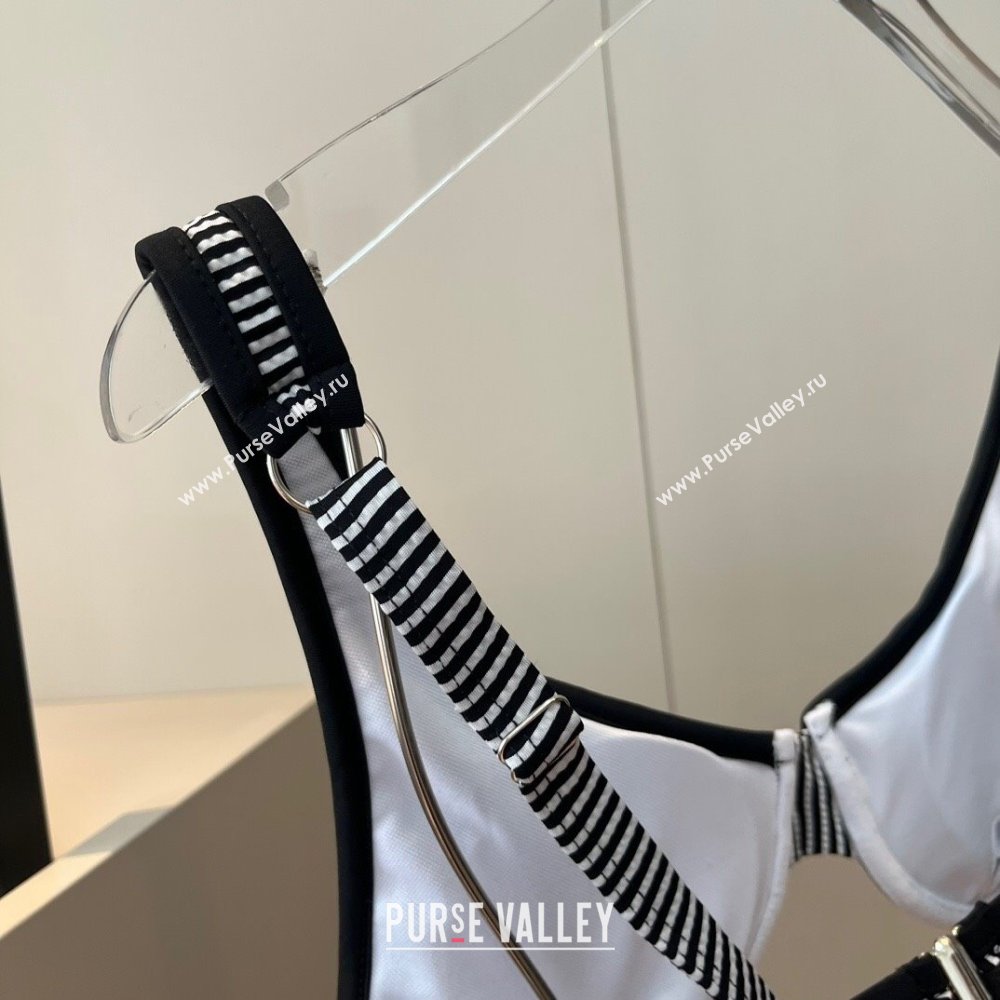 Chanel Striped Two-Pieces Swimwear Black 2025 0314 (WM-250314027)