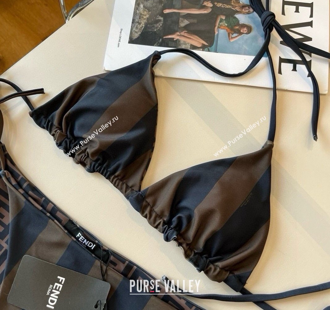 Fendi Reversible Two-Pieces Swimwear Brown 2025 0513 (XMN-250513088)