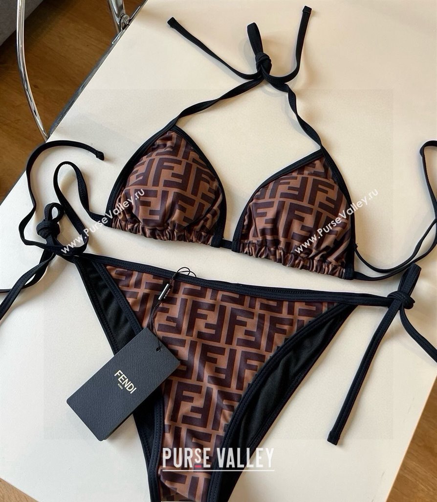 Fendi FF Two-Pieces Swimwear Brown 2025 0513 (XMN-250513089)