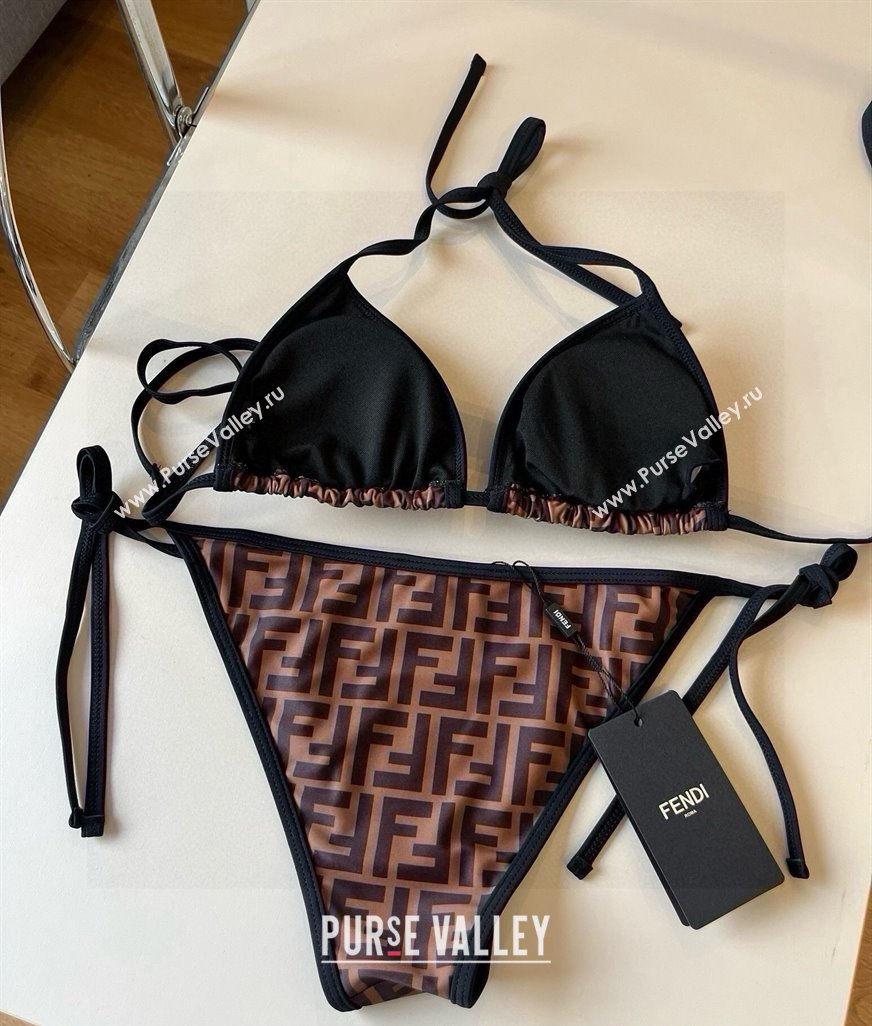 Fendi FF Two-Pieces Swimwear Brown 2025 0513 (XMN-250513089)