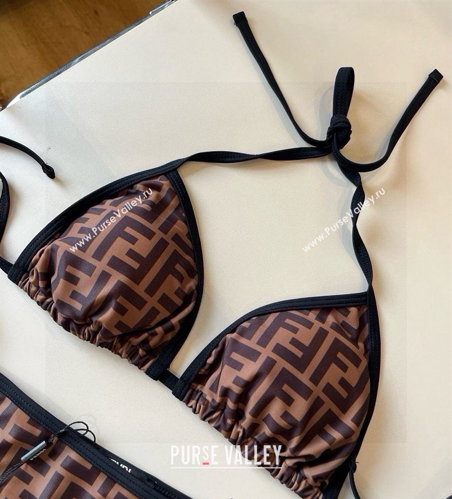 Fendi FF Two-Pieces Swimwear Brown 2025 0513 (XMN-250513089)