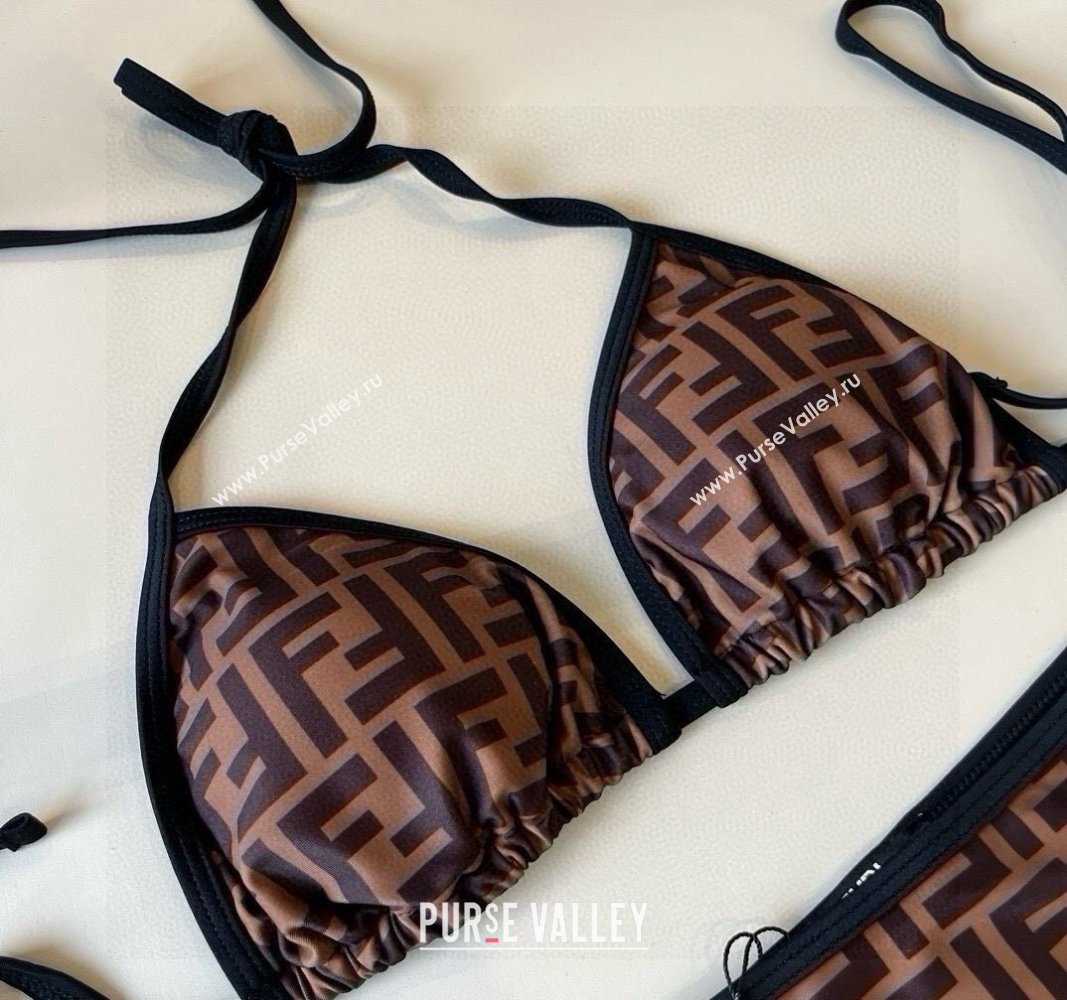 Fendi FF Two-Pieces Swimwear Brown 2025 0513 (XMN-250513089)
