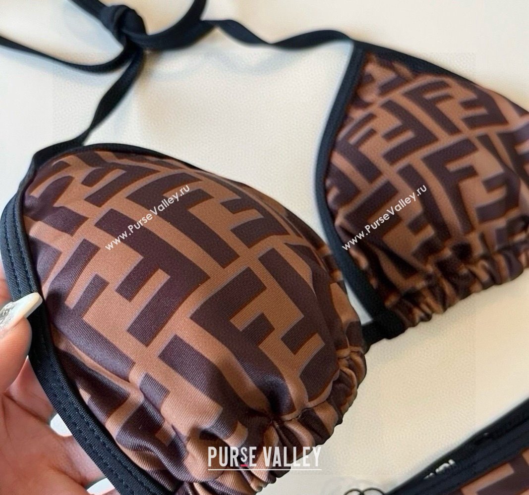 Fendi FF Two-Pieces Swimwear Brown 2025 0513 (XMN-250513089)