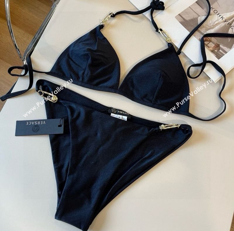 Versace Two-Pieces Swimwear with Pin Black 2025 0513 (XMN-250513075)