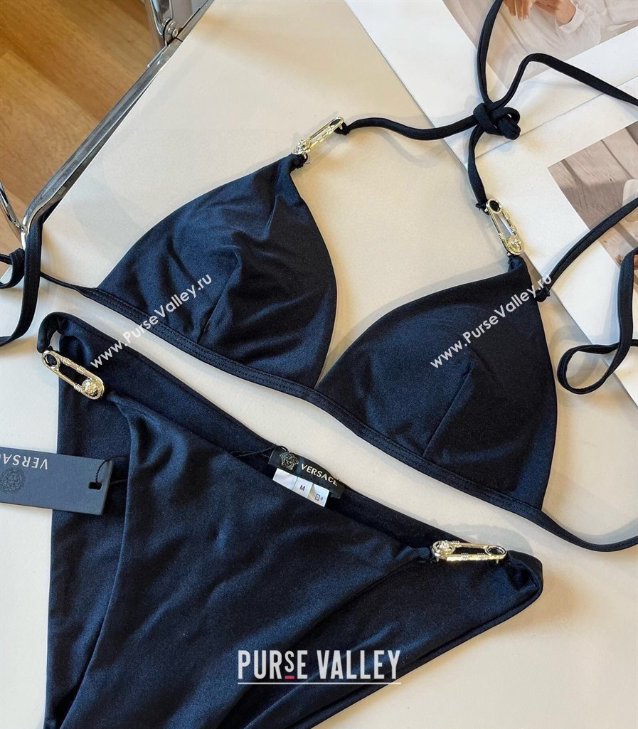 Versace Two-Pieces Swimwear with Pin Black 2025 0513 (XMN-250513075)