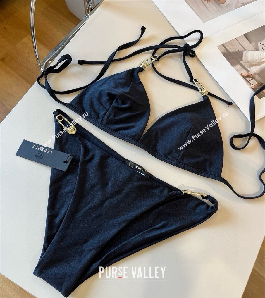 Versace Two-Pieces Swimwear with Pin Black 2025 0513 (XMN-250513075)