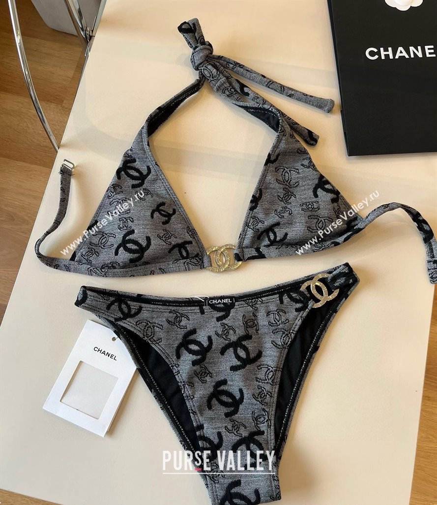 Chanel CC Two-Pieces Swimwear Grey 2025 0513 (XMN-250513082)