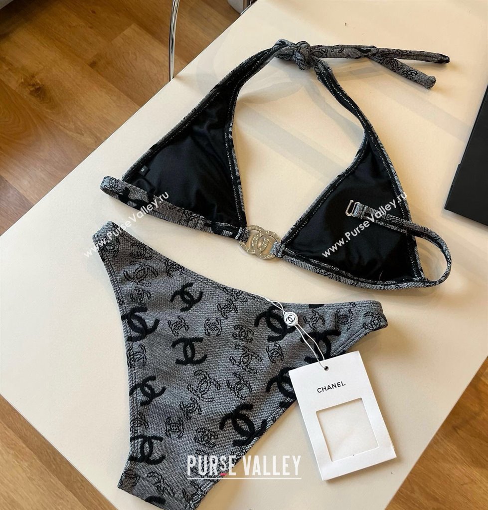 Chanel CC Two-Pieces Swimwear Grey 2025 0513 (XMN-250513082)