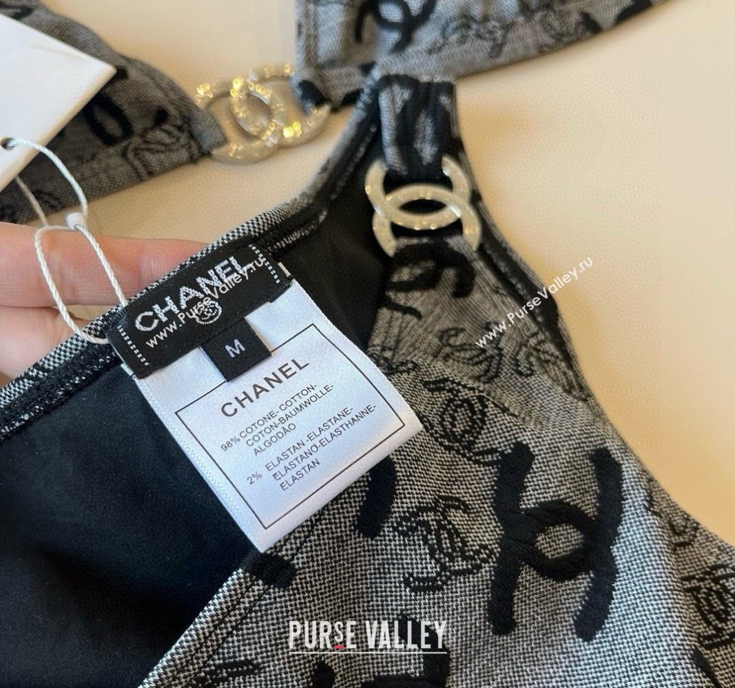 Chanel CC Two-Pieces Swimwear Grey 2025 0513 (XMN-250513082)