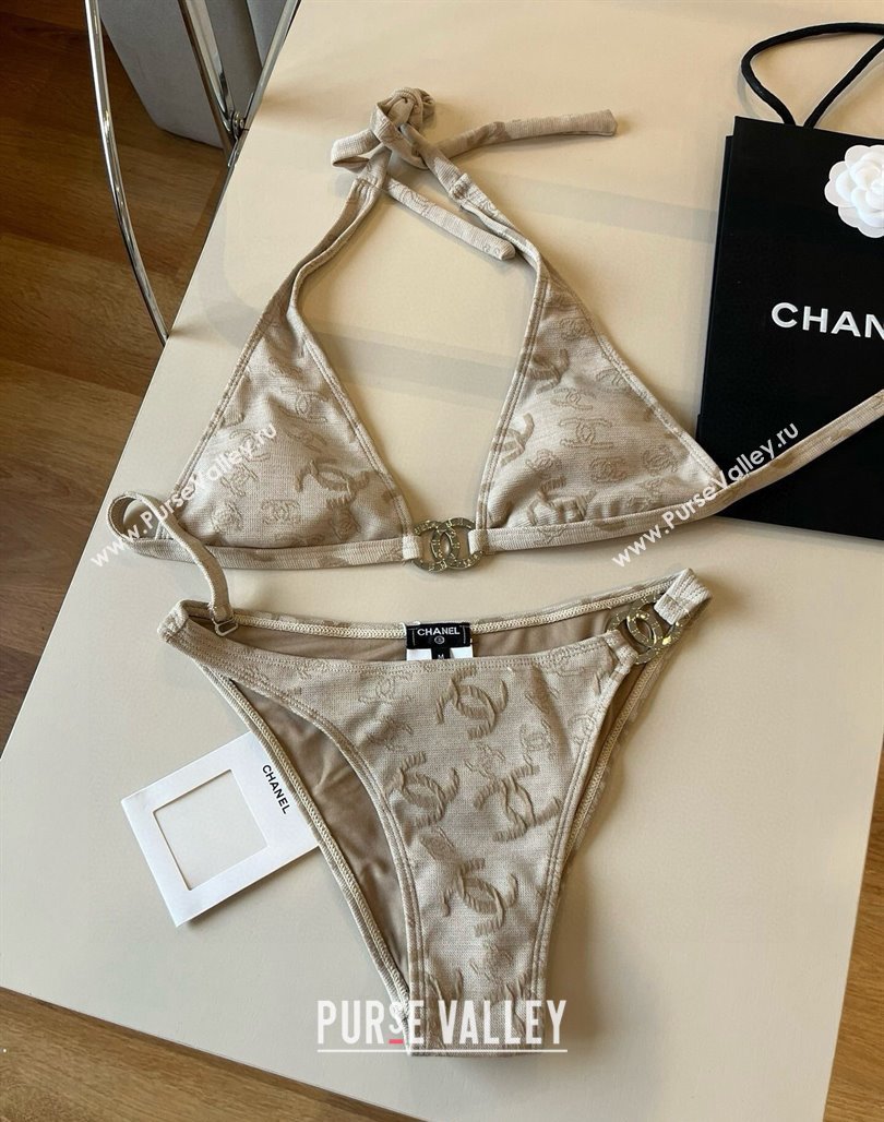 Chanel CC Two-Pieces Swimwear Beige 2025 0513 (XMN-250513083)