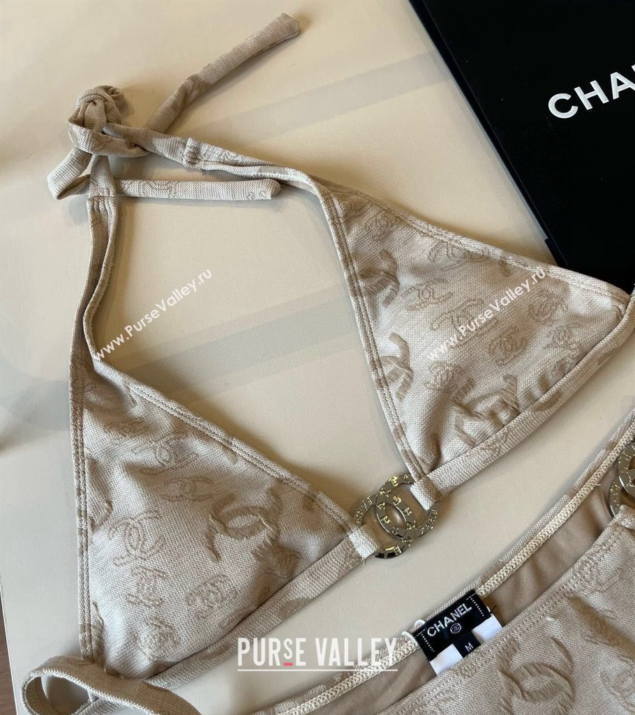 Chanel CC Two-Pieces Swimwear Beige 2025 0513 (XMN-250513083)