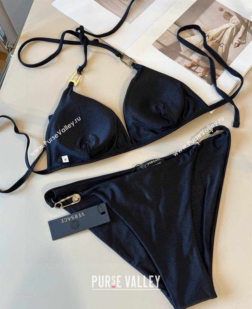 Versace Two-Pieces Swimwear with Pin Black 2025 0513 (XMN-250513075)