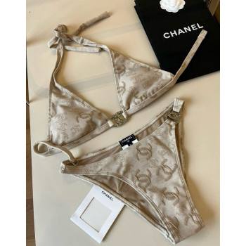 Chanel CC Two-Pieces Swimwear Beige 2025 0513 (XMN-250513083)