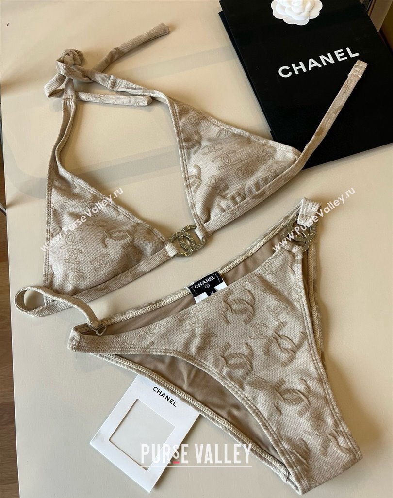 Chanel CC Two-Pieces Swimwear Beige 2025 0513 (XMN-250513083)