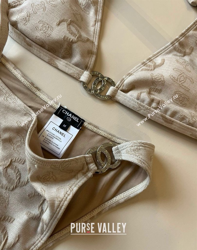 Chanel CC Two-Pieces Swimwear Beige 2025 0513 (XMN-250513083)
