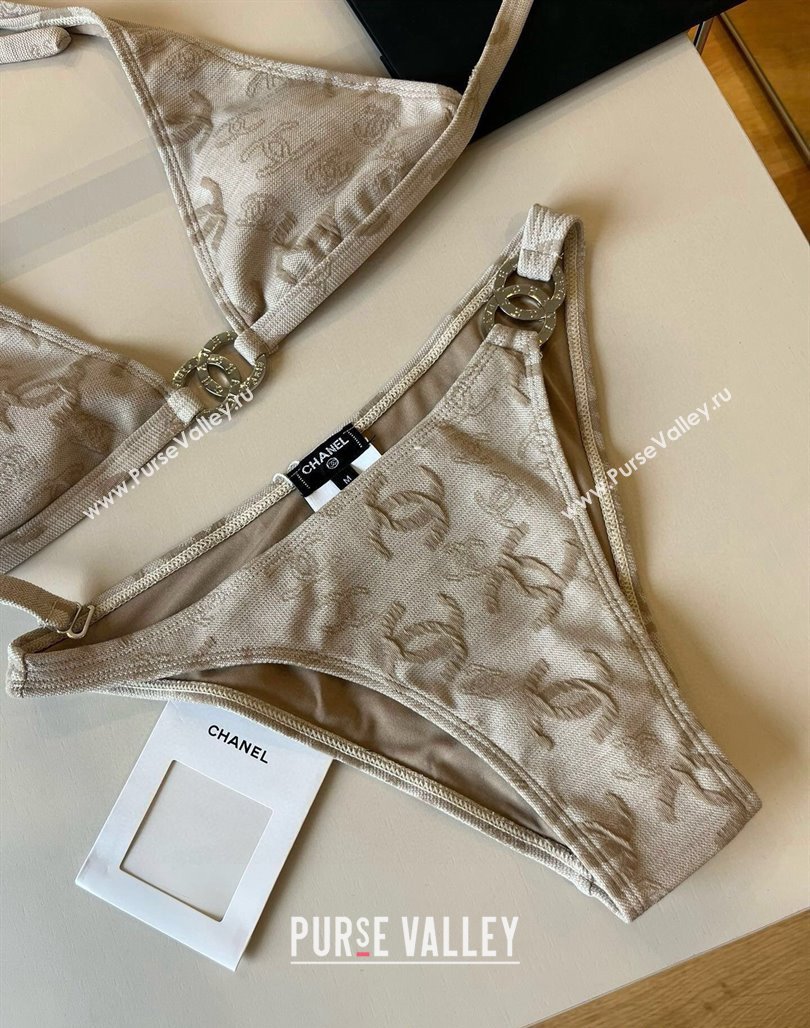 Chanel CC Two-Pieces Swimwear Beige 2025 0513 (XMN-250513083)