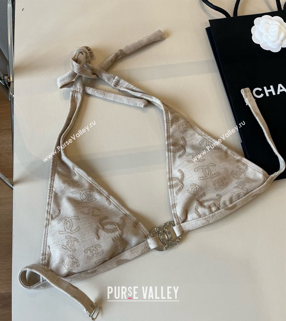 Chanel CC Two-Pieces Swimwear Beige 2025 0513 (XMN-250513083)