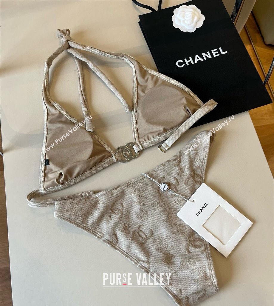 Chanel CC Two-Pieces Swimwear Beige 2025 0513 (XMN-250513083)
