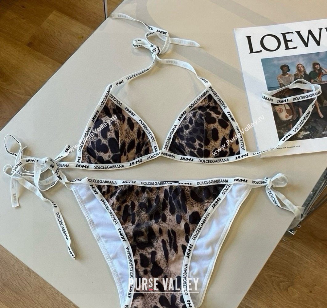 Dolce Gabbana Animal Print Two-Pieces Swimwear Brown 2025 (XMN-250513092)
