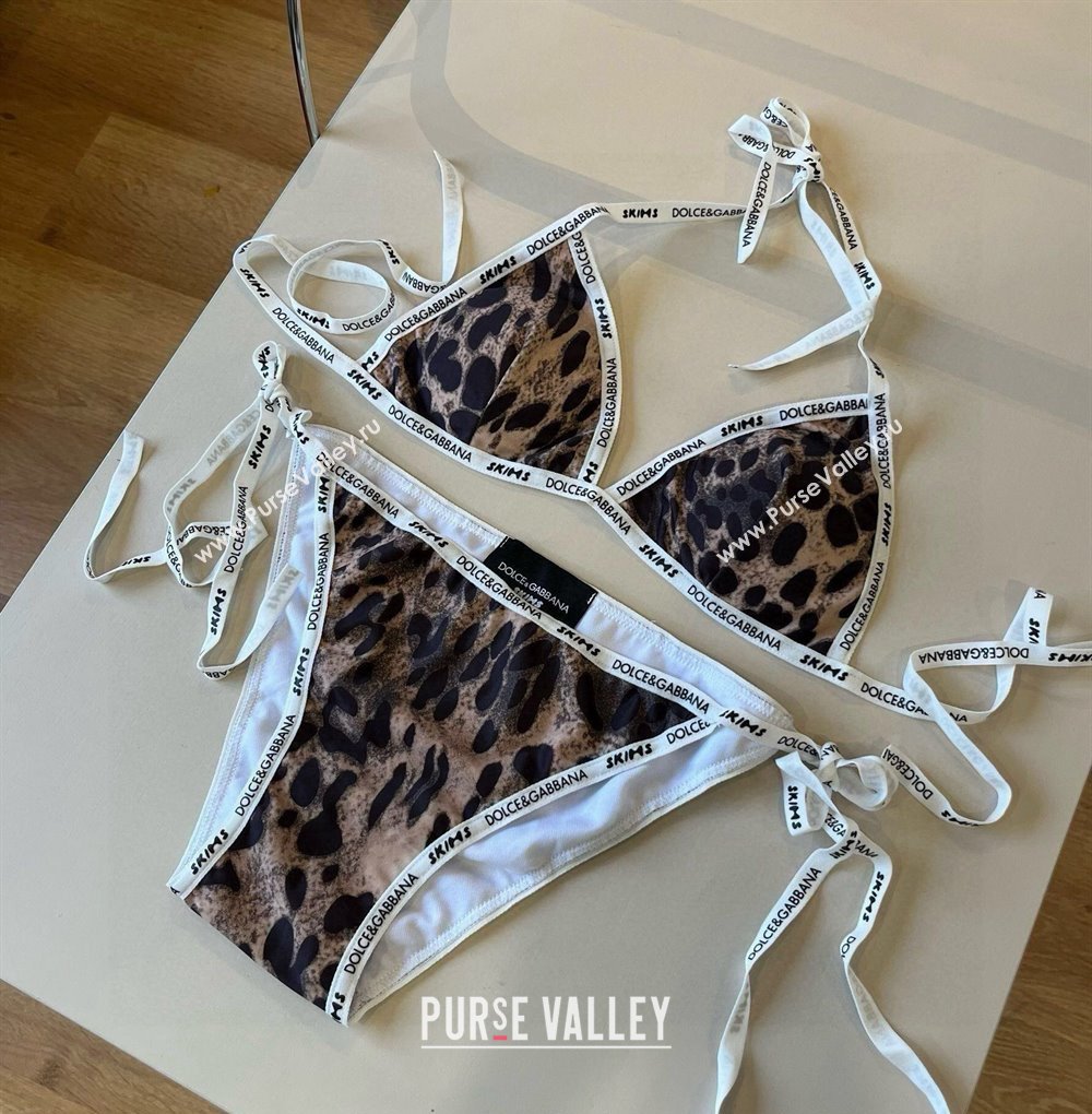 Dolce Gabbana Animal Print Two-Pieces Swimwear Brown 2025 (XMN-250513092)