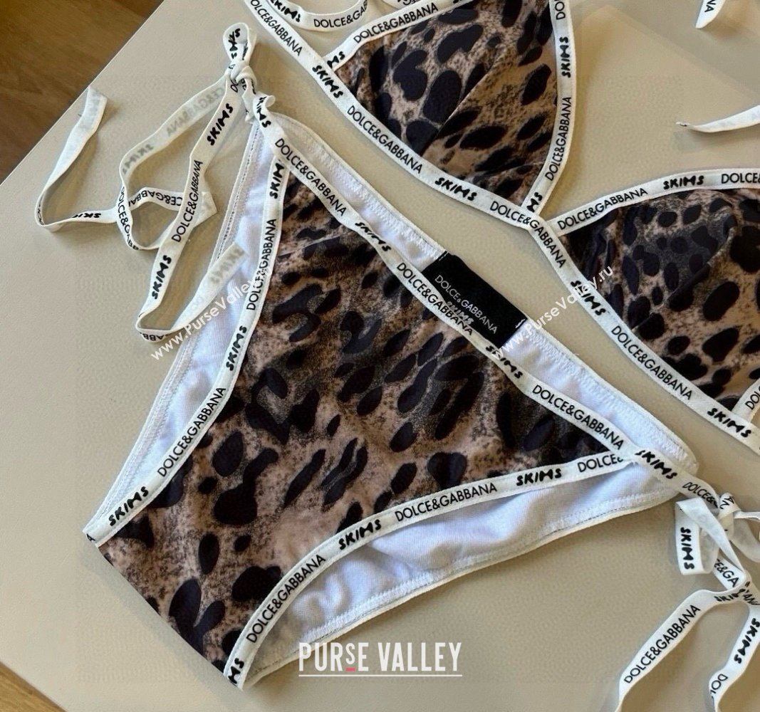 Dolce Gabbana Animal Print Two-Pieces Swimwear Brown 2025 (XMN-250513092)