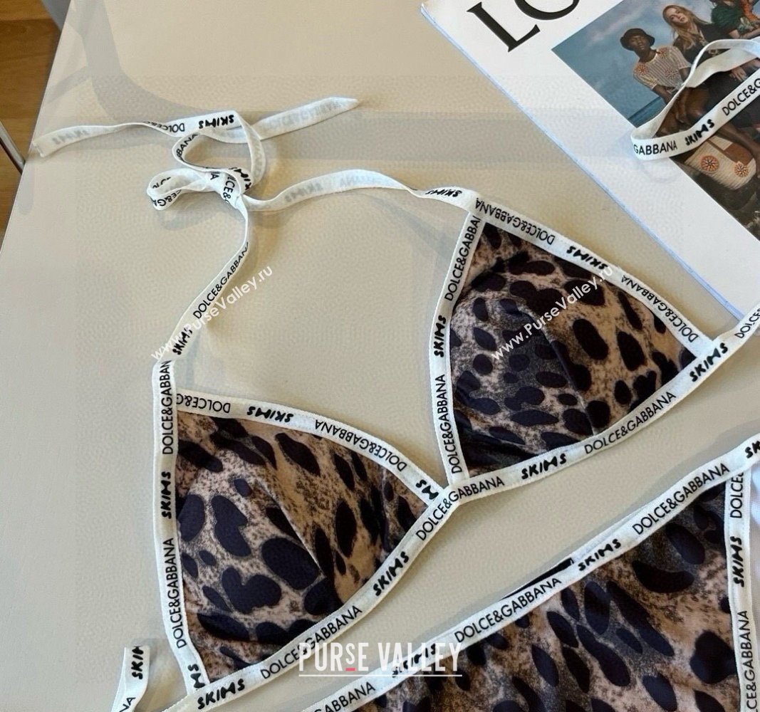 Dolce Gabbana Animal Print Two-Pieces Swimwear Brown 2025 (XMN-250513092)