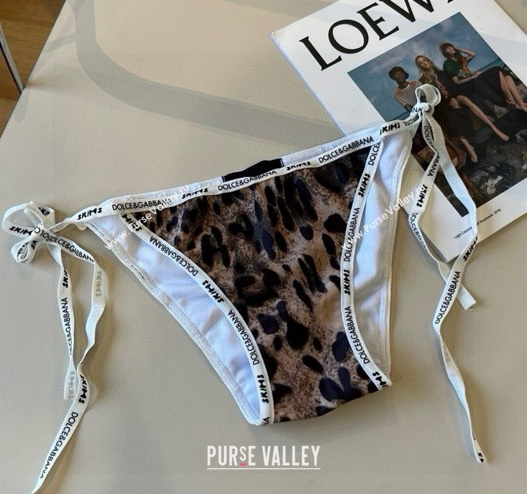 Dolce Gabbana Animal Print Two-Pieces Swimwear Brown 2025 (XMN-250513092)