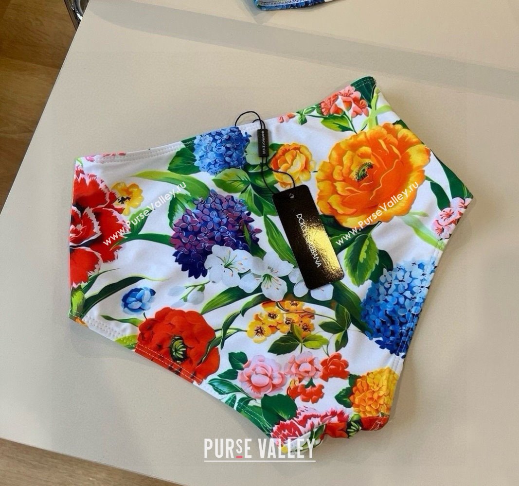 Dolce Gabbana Flower One-Piece Swimwear White 2025 0513 (XMN-250513095)