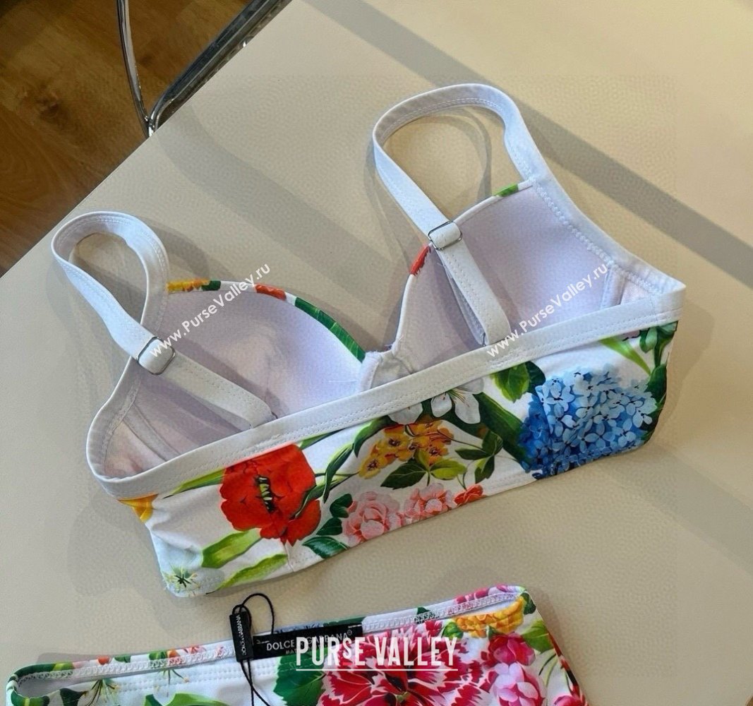 Dolce Gabbana Flower One-Piece Swimwear White 2025 0513 (XMN-250513095)