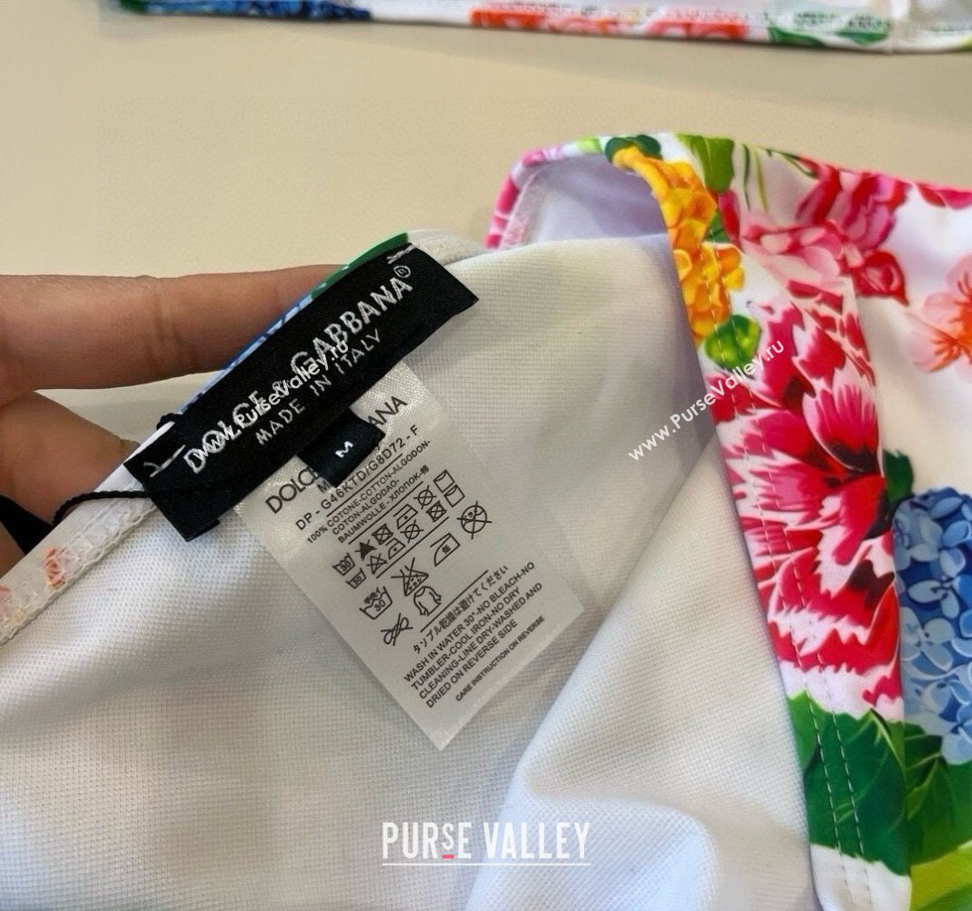 Dolce Gabbana Flower One-Piece Swimwear White 2025 0513 (XMN-250513095)