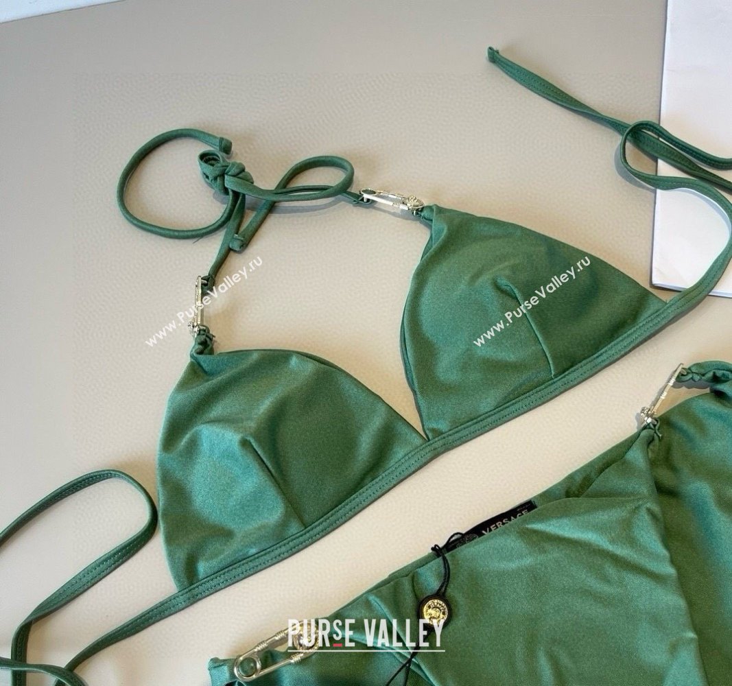 Versace Two-Pieces Swimwear with Pin Green 2025 0513 (XMN-250513076)