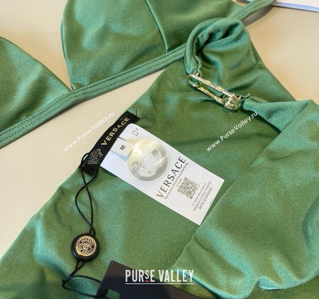 Versace Two-Pieces Swimwear with Pin Green 2025 0513 (XMN-250513076)