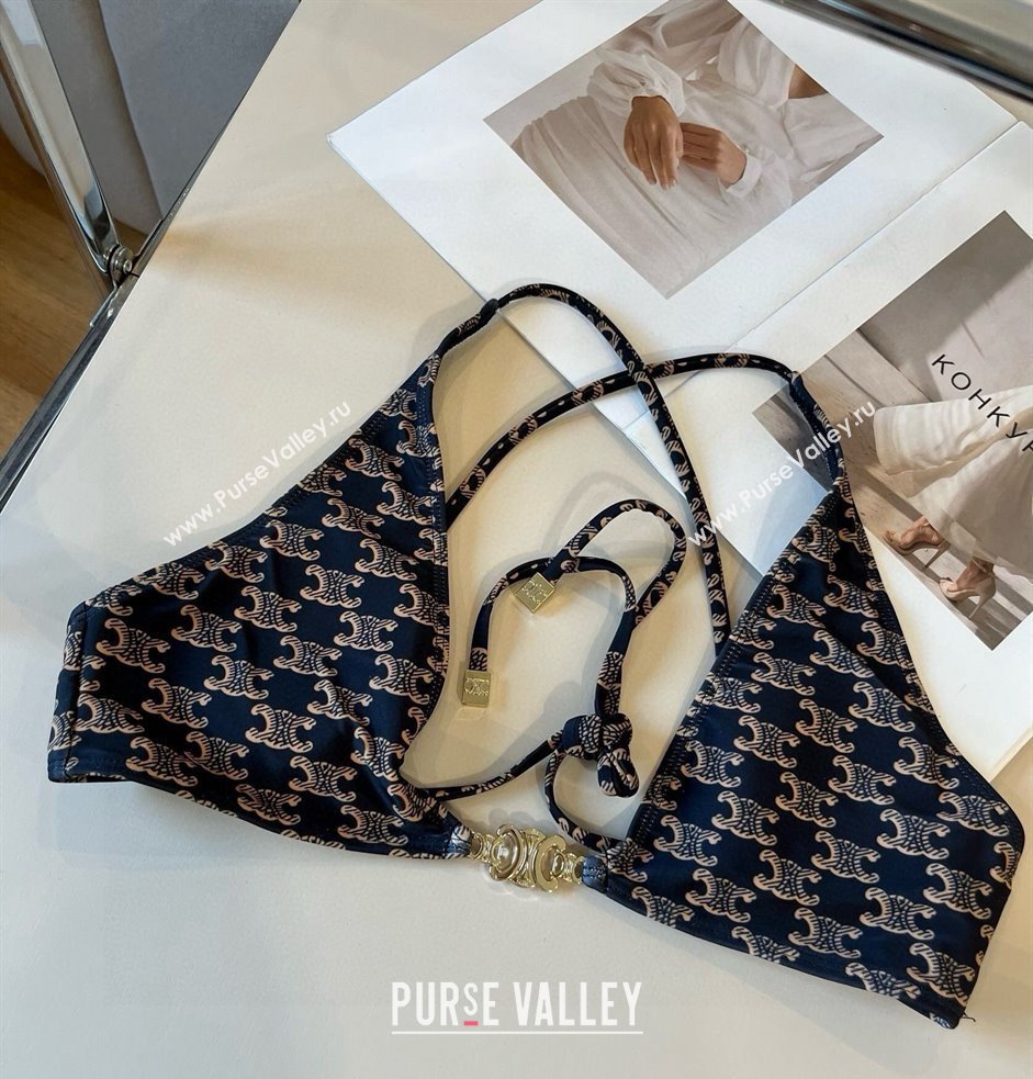 Celine Two-Pieces Swimwear with Logo Chain Brown 2025 0513 (XMN-250513077)