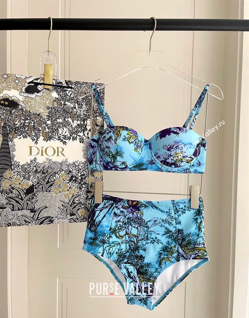 Dior Two-Pieces Swimwear Light Blue 2025 0616 (SHI-250616040)